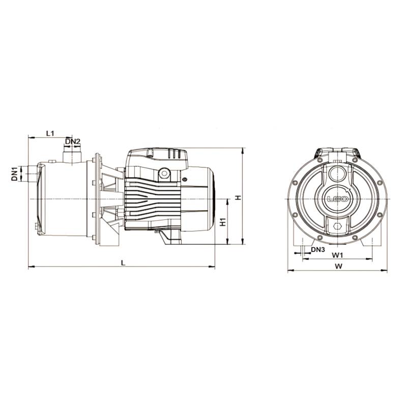 AJm-S_dimensional Насос LEO AJm75S (innovation 3.0)