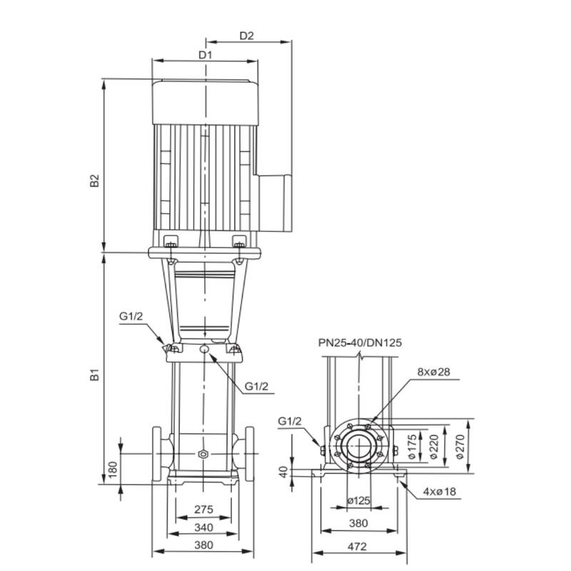 Насос повышения давления LEO LVR150-3-2 (380В)