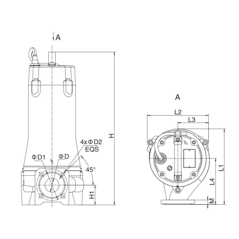 Насос дренажный LEO 50SWPm12-15-1.5L/QG
