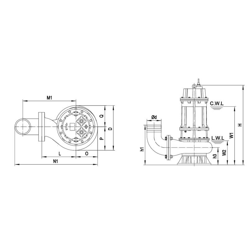 Насос дренажный Vodotok 200WQ300-30-45(4P,380V,NSK,2S)-VAB