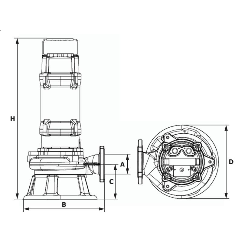 Насос дренажный Vodotok 80CSWQ45-7.5-2.2(2P,380V)-VAV