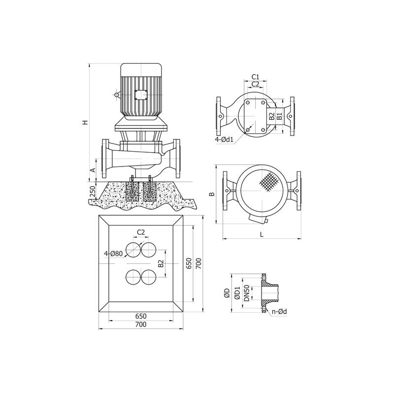 Насос Vodotok LPP50-16-2.2/2(IE3,16Bar,380V)-V