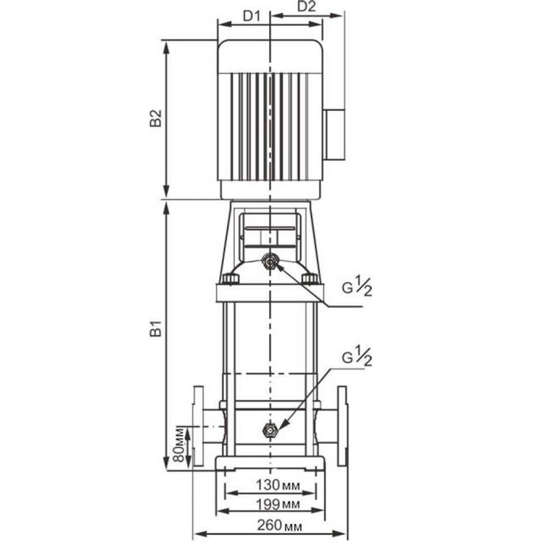 Насос повышения давления Vodotok LVR10-7-V (IE3, NSK, 380V)