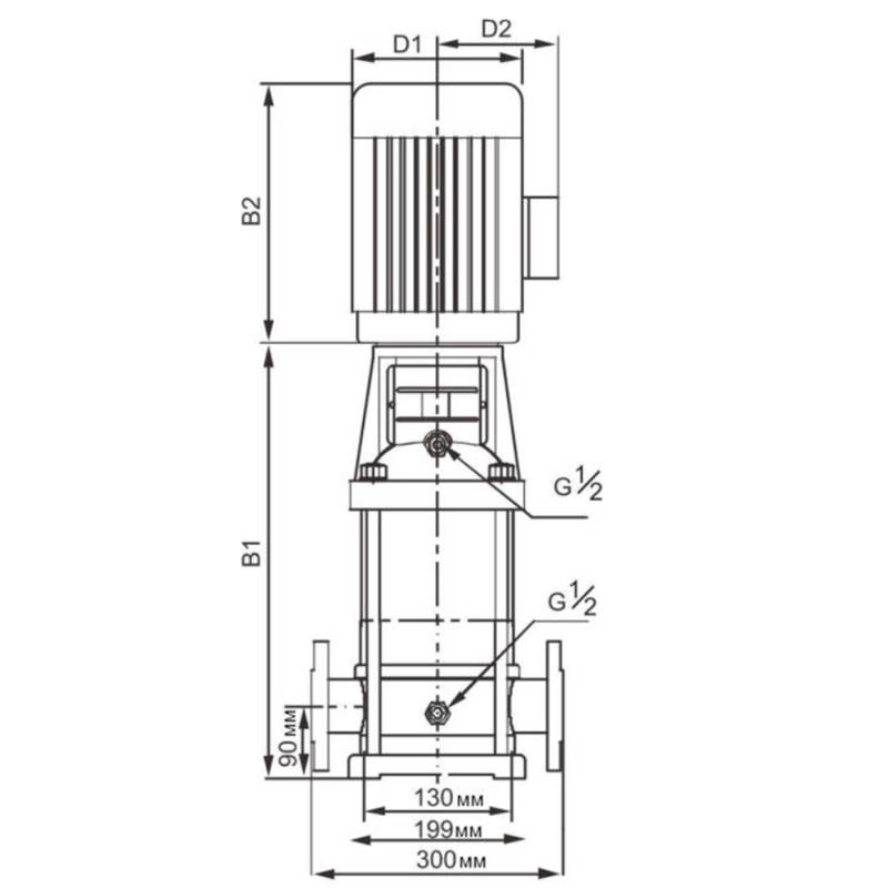 Насос повышения давления Vodotok LVR15-4-V (IE3, NSK, 380V)