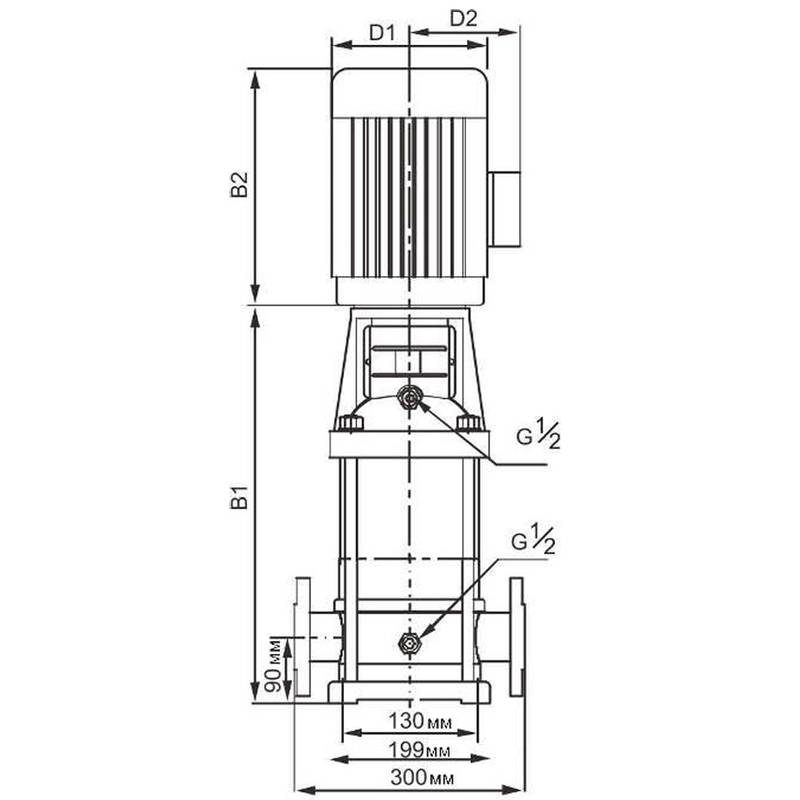 LVR_20_dimensional Насос повышения давления Vodotok LVR20-6-V (IE3, NSK, 380V)