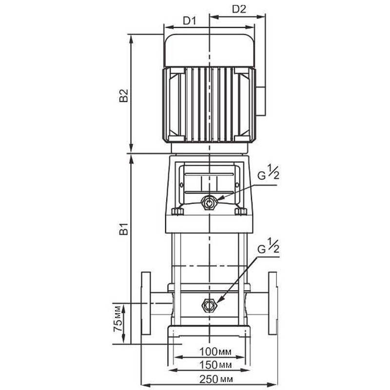 LVR_1-5_dimensional Насос Vodotok LVR3-10-V (380В,IE3 мотор,NSK)