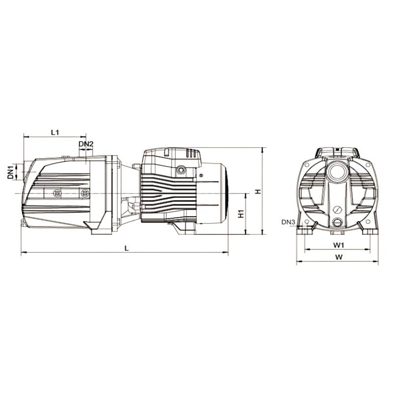 XJm_dimensional Насос LEO XJm60L