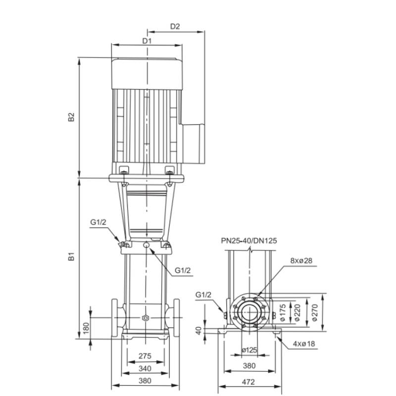 Насос повышения давления LEO LVR120-3-2 (380В, IE3)
