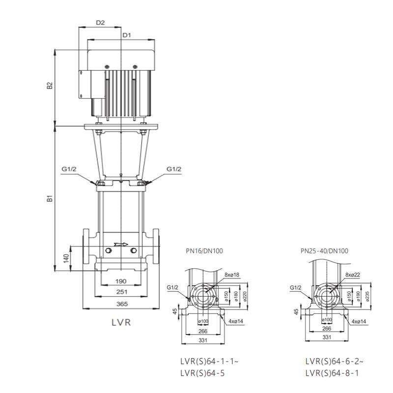 Насос повышения давления LEO LVR64-3-2 (380В)