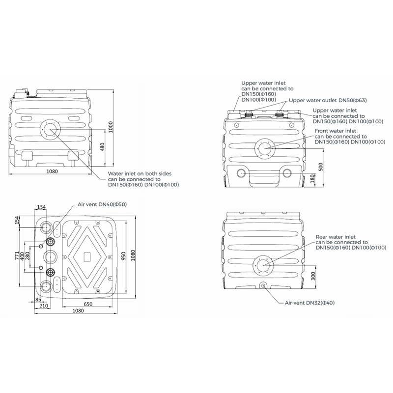 Насосная станция канализационная LEO WT1000-55-25-7.5×2-NPA/QG