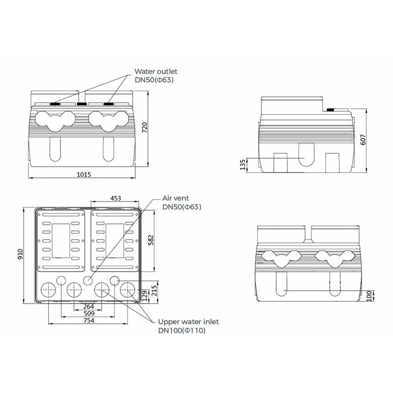 Насосная станция канализационная LEO WT600-25-15-2.2×2-NPA/QG