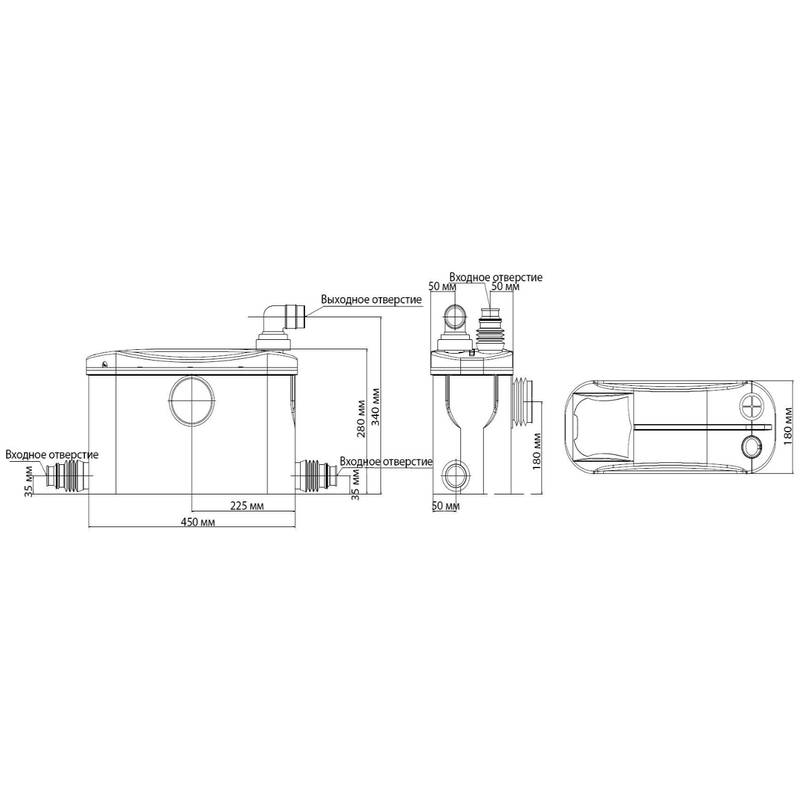 Насос канализационный Vodotok НК-ПМЧР-750Вт(4м³/ч/9м)-РС
