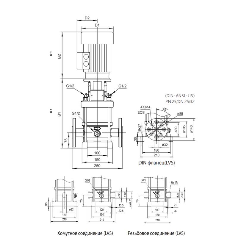 Насос повышения давления LEO LVS5-36 (380В)