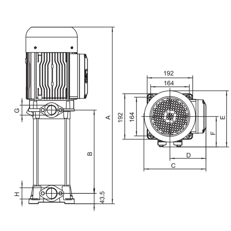 Насос LEO  EVP10H-7 (380В)