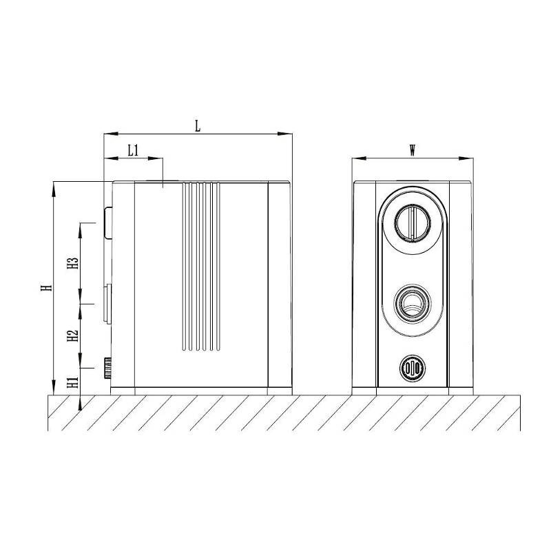 MRC_dimensional Насос центробежный с мотором на постоянных магнитах LEO MRC55