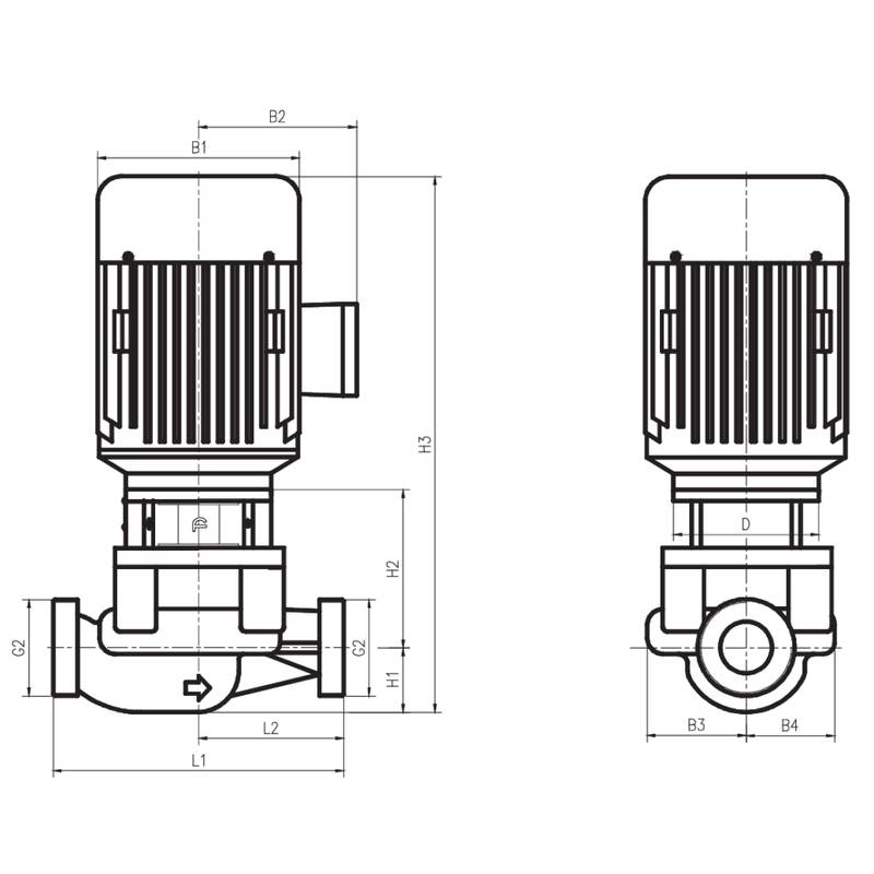 Насос вертикальный одноступенчатый циркуляционный CNP TD32-6(I)/2 (высокое давление)