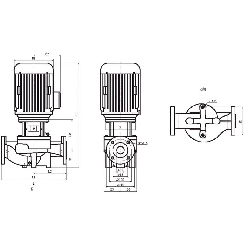 Насос вертикальный одноступенчатый циркуляционный CNP TD32-10(I)/2 (высокое давление)