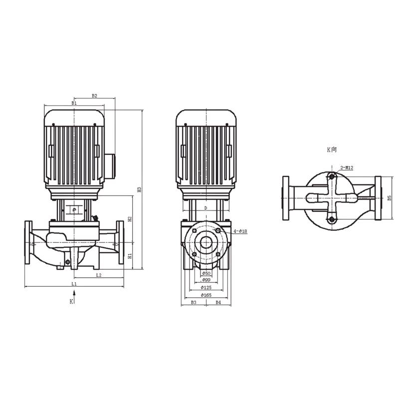Насос вертикальный одноступенчатый циркуляционный CNP TD50-11(I)/2 (высокое давление)