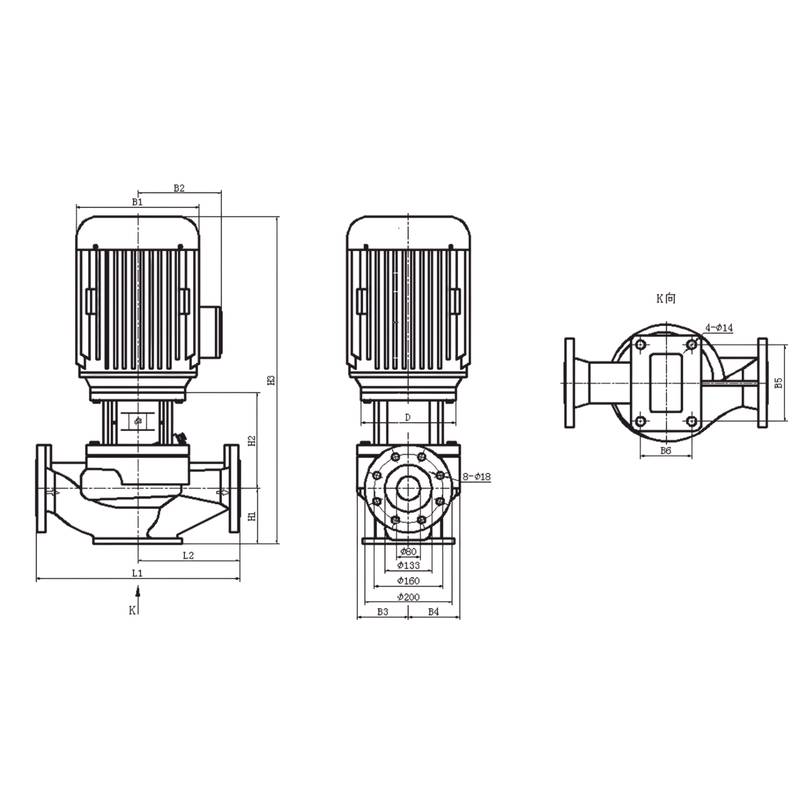 Насос вертикальный одноступенчатый циркуляционный CNP TD80-12.5(I)/2 (нормальное давление)
