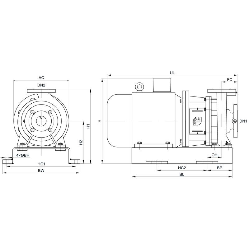Консольно-моноблочный насос CNP NIS200-150-250G (18.5 кВт)
