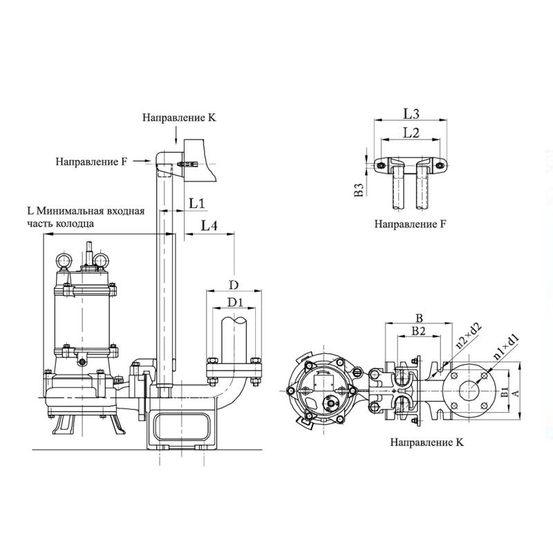 install-automatic-coupling Насос канализационный погружной CNP 80WQ36-16-4AC(I) (без АТМ)