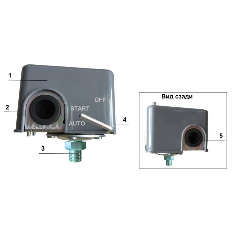 PCX-2P_scheme Регулятор давления механический Vodotok РСХ-2П (с защ. от сухого хода)