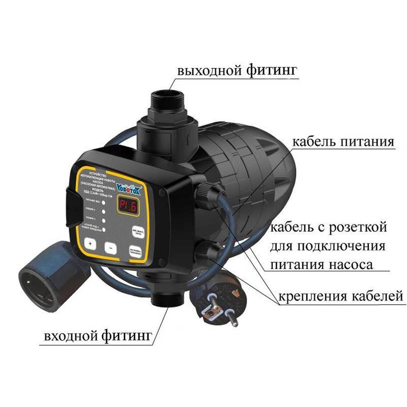 EDD-2-2-10Bar-SF_scheme Устройство автоматизации работы насоса Vodotok ЭДД-2.2кВт-10Бар-СФ