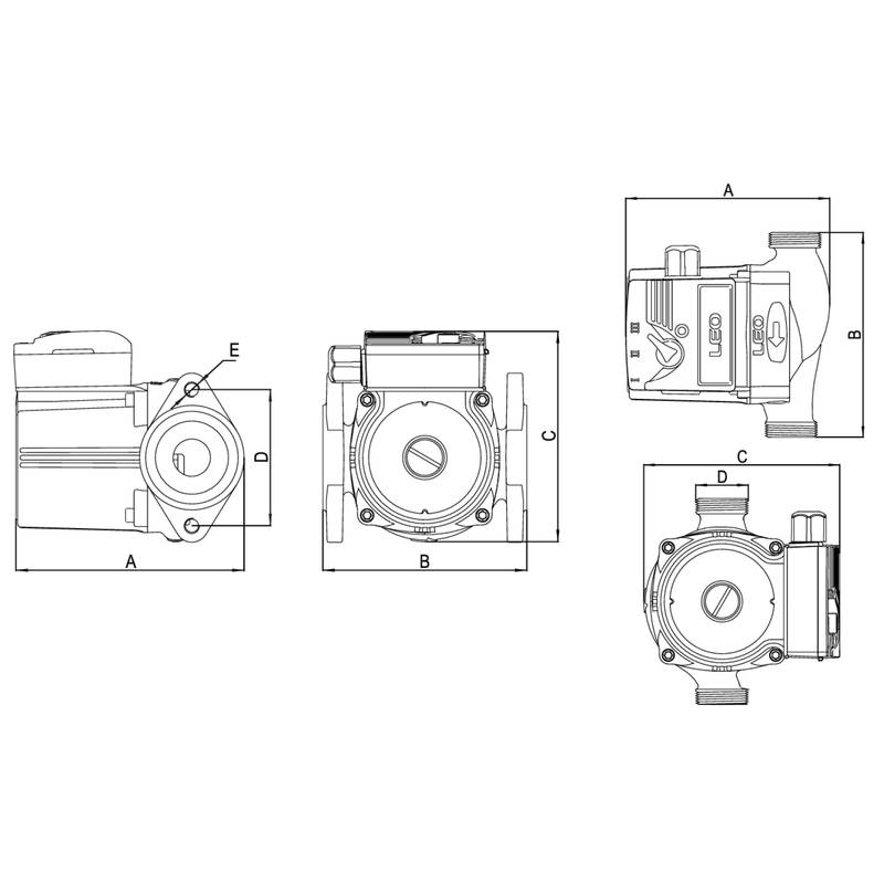 Насос циркуляционный LEO LRP21-50F/120 (3.0)
