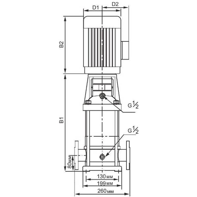 Насос повышения давления Vodotok LVR10-5-V (IE3, SKF, 380V)