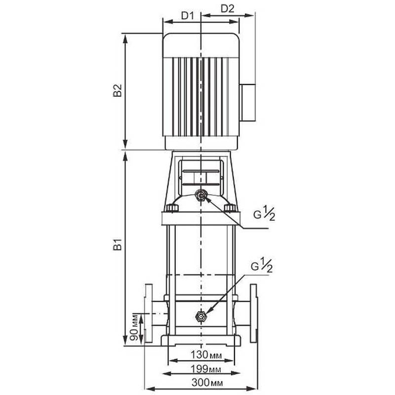 Насос повышения давления Vodotok LVR15-6-V (IE3, SKF, 380V)