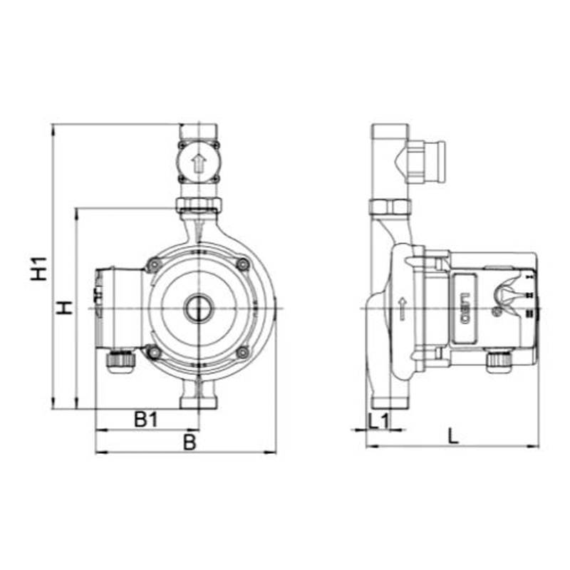 lrp15-40-60a-dimensional Насос автоматический LEO LRP15-60A/130
