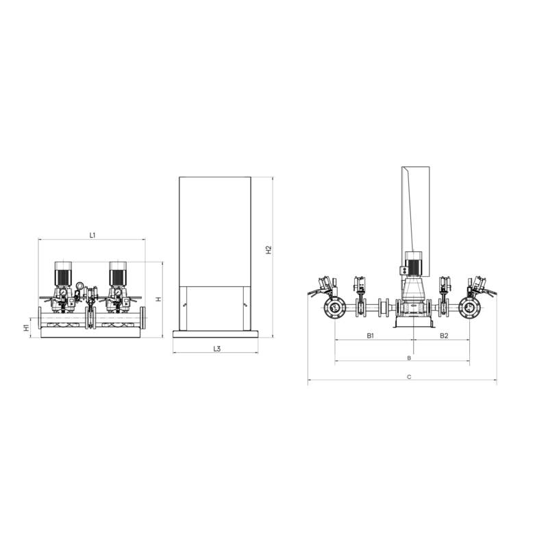 PFFS_dimensional Автоматическая установка пожаротушения Aikon PFFS2CDM20-5DS16S