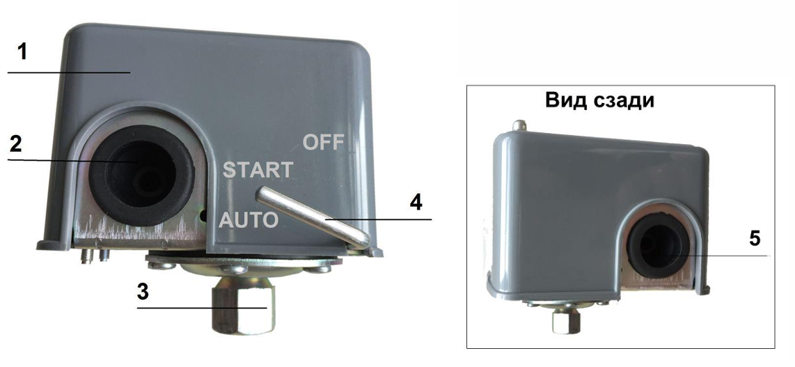 Регулятор давления механический Vodotok РСХ-2М (с функцией защиты от сухого хода, кабелем)