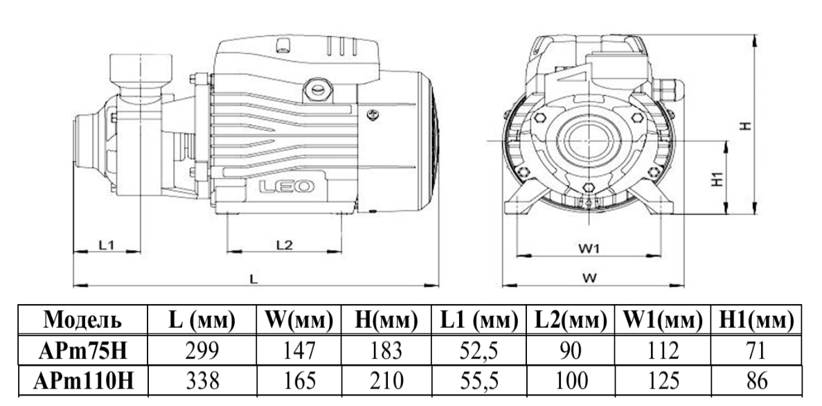 Насос LEO APm75H
