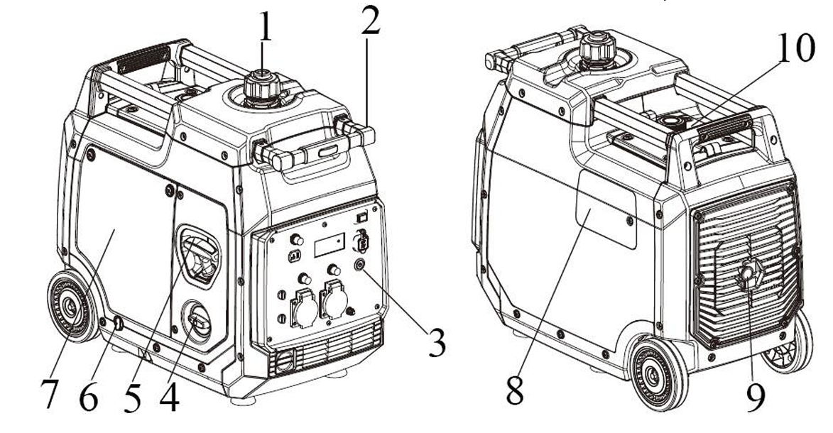 Генератор бензиновый инверторный закрытого типа Vodotok БГИЗ-4кВт-ЭС-ДУ