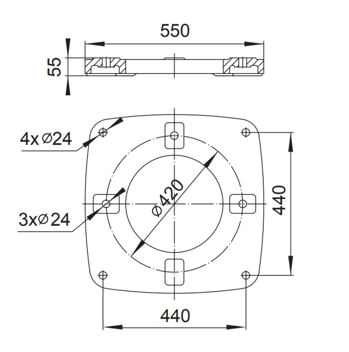 Насос LEO LPP250-50-110/4 (IE2 мотор,10 Бар) (380В)