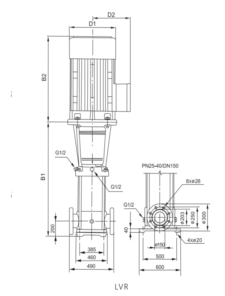 Насос повышения давления LEO LVR200-3 (380В)