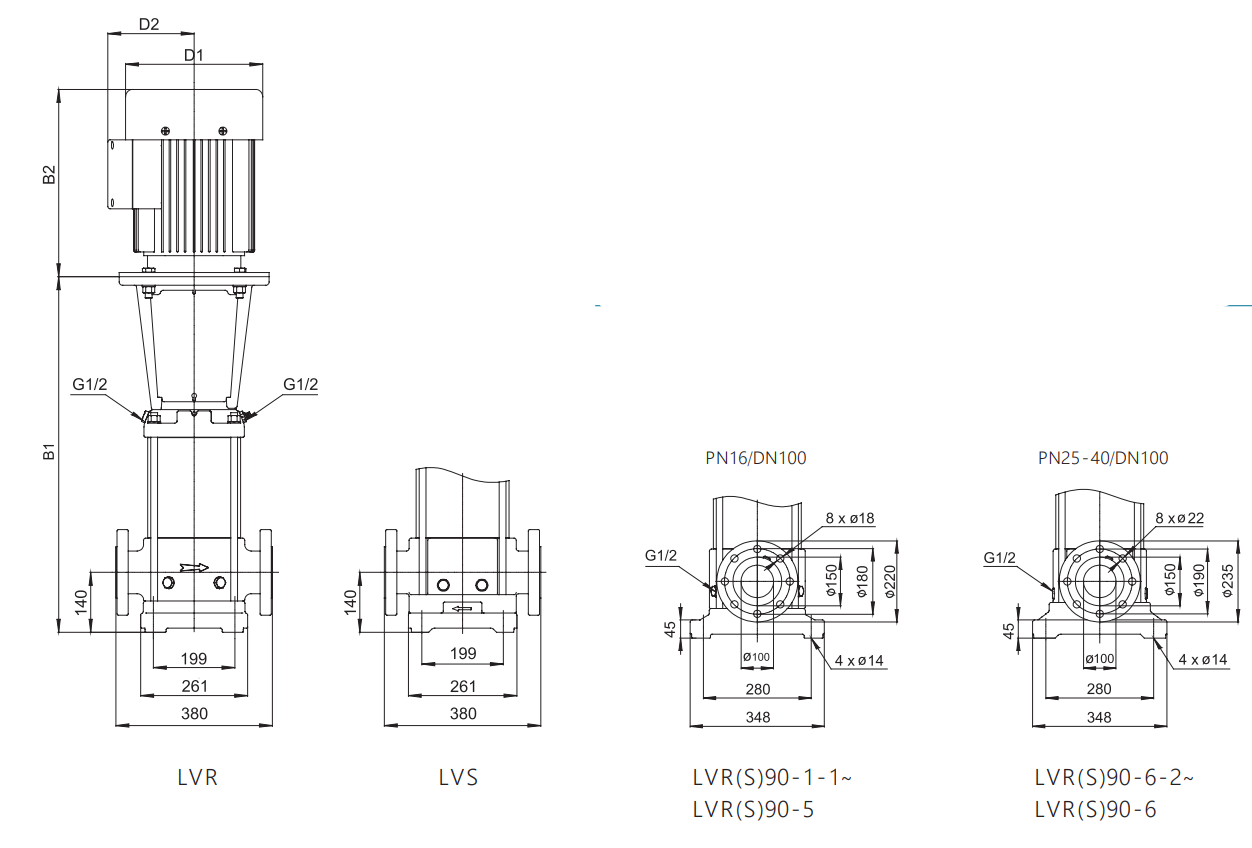 Насос повышения давления LEO LVS90-3 (380В)