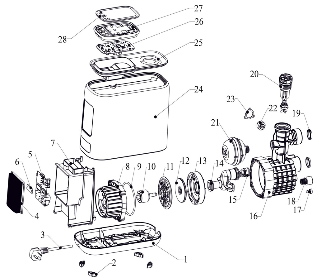 Насос самовсасывающий инверторный Vodotok НИМС-МР-1,8м³/ч-16м-290Вт-ПК