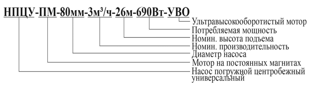 Насос погружной центробежный Vodotok НПЦУ-ПМ-80мм-4м³/ч-103м-2500Вт-УВО