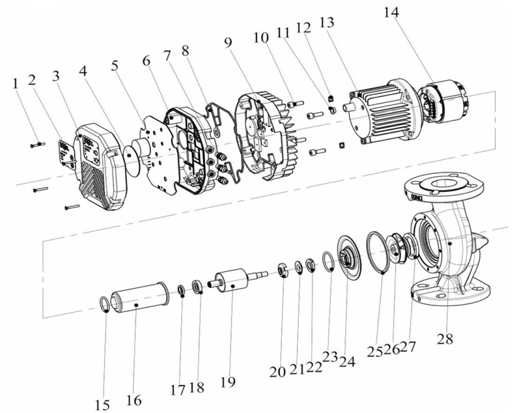 Насос циркуляционный Vodotok GRS50-180EA-F(220В)-Premium