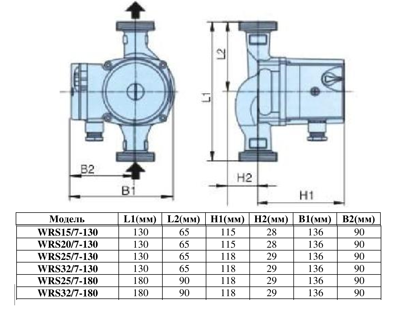 Насос циркуляционный Vodotok WRS32/7-180