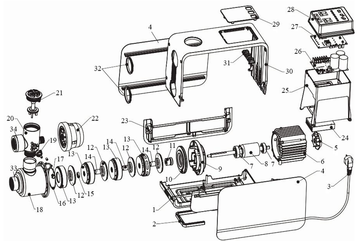 Насос многоступенчатый Vodotok НИМ-9м³/ч-40м-2300Вт