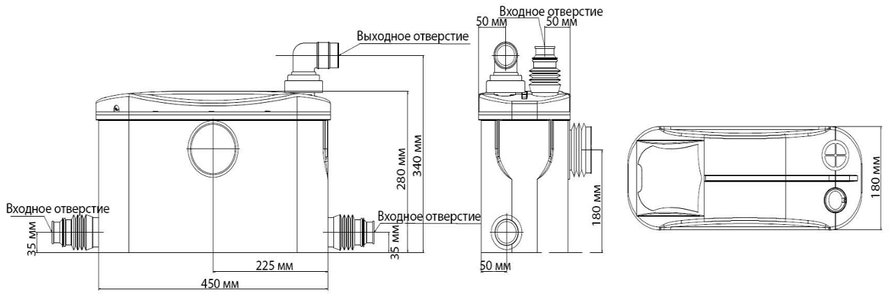 Насос канализационный Vodotok НК-ПМЧР-750Вт(4м³/ч/9м)-РС