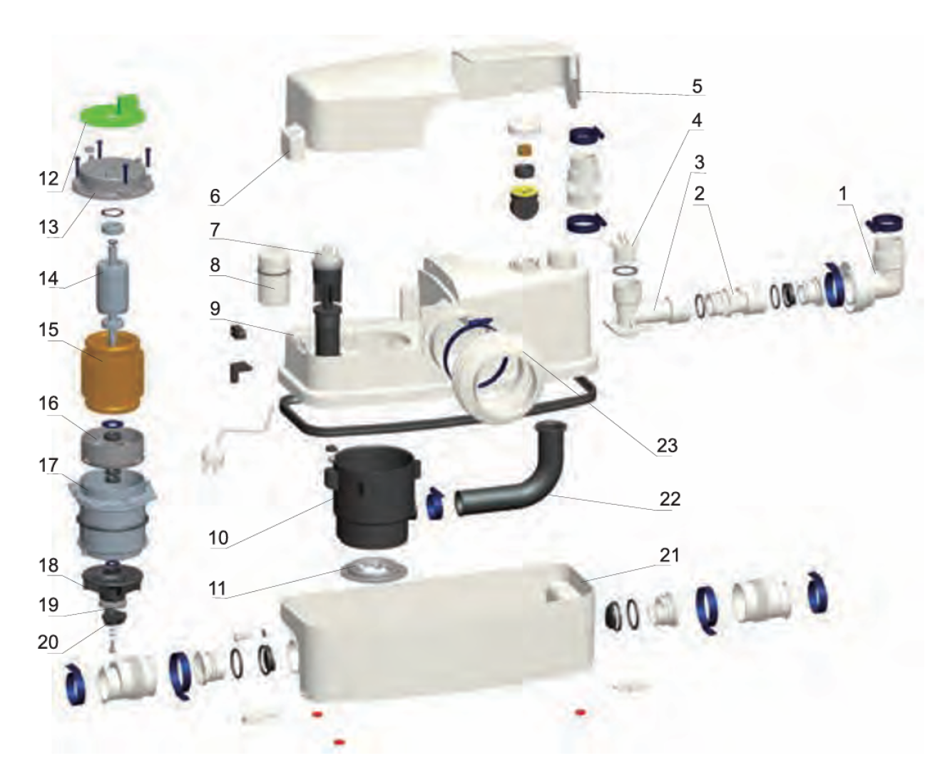 Насос канализационный LEO WC601B