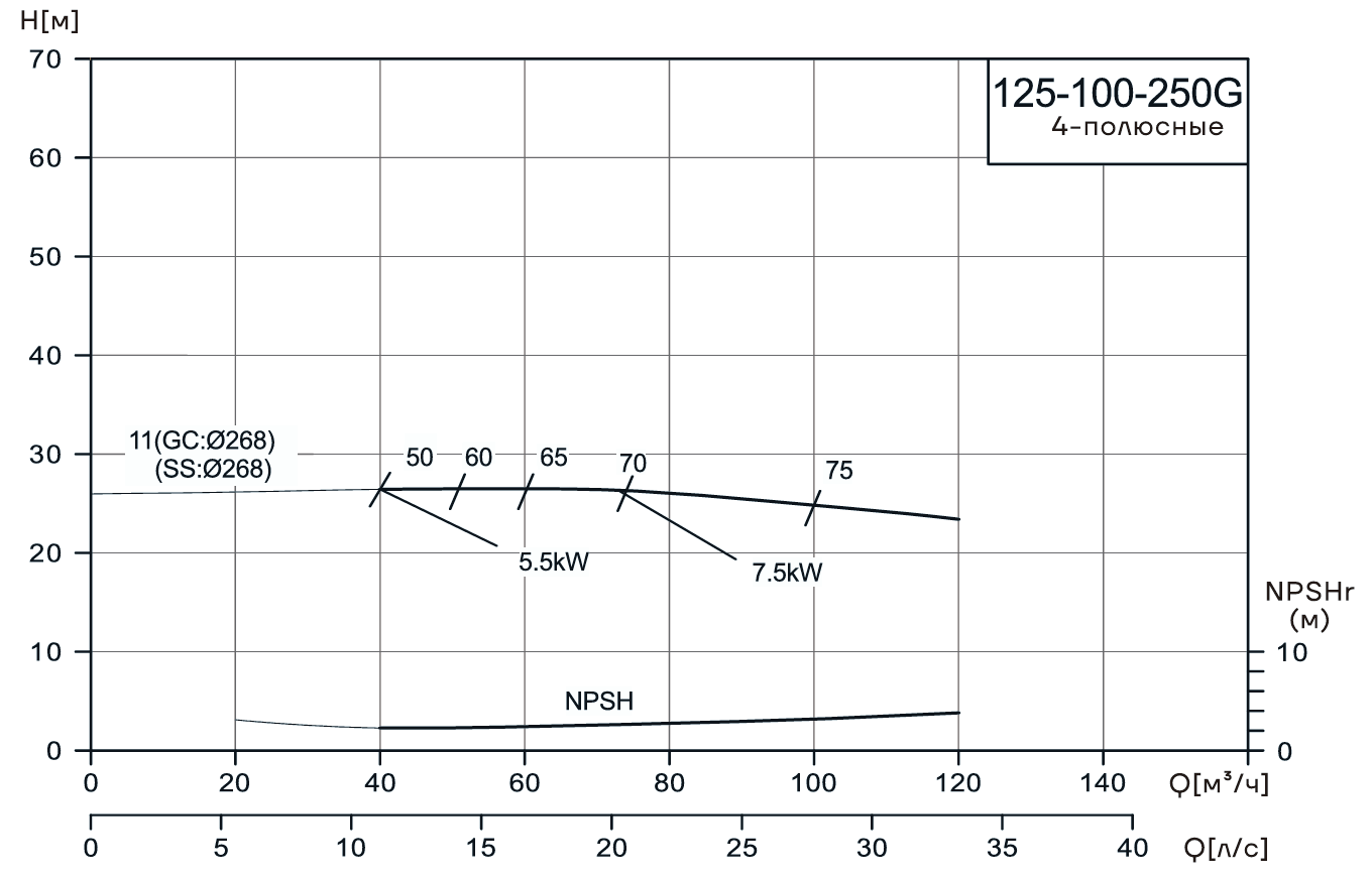 Консольно-моноблочный насос CNP NIS125-100-250G (11 кВт)
