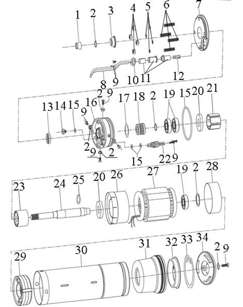 Насос погружной центробежный Vodotok НЦПМ-ЧР-4д-350л/мин-133м-Н