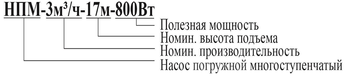 Насос погружной многоступенчатый Vodotok НПМ-3м3/ч-22м-950Вт