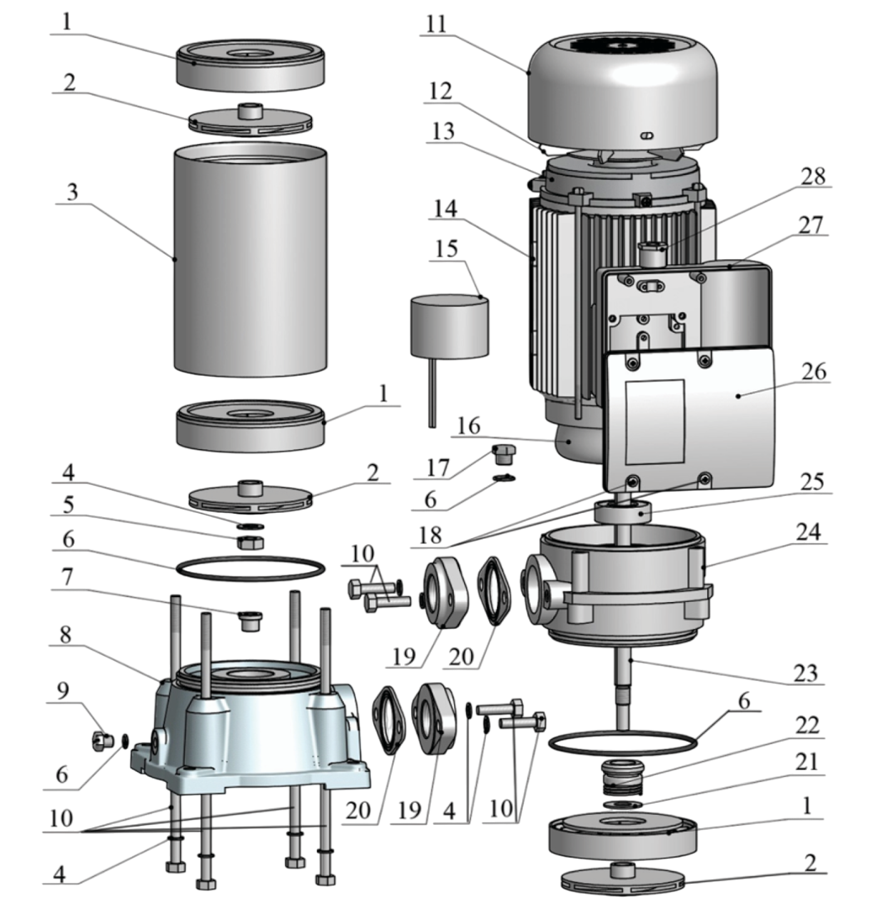 Насос Vodotok EVPm4-6-V(220В,IE2 мотор)