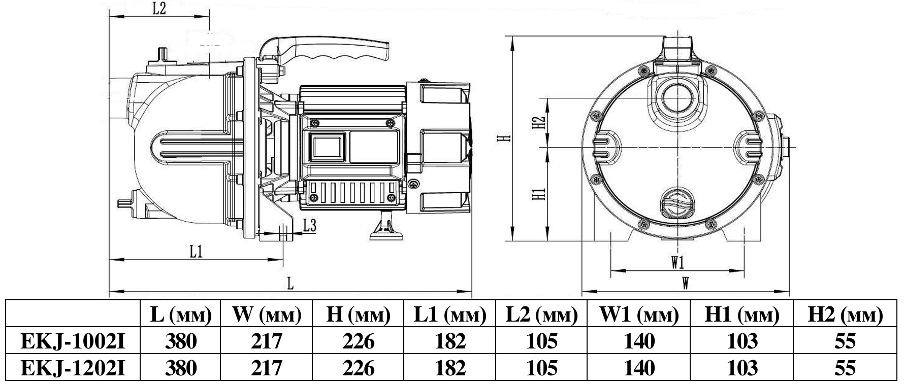 Насос LEO EKJ-1202I